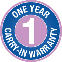 1 Year Carry-in Warranty Logo