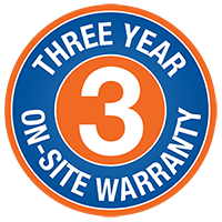3 Year On-site Warranty